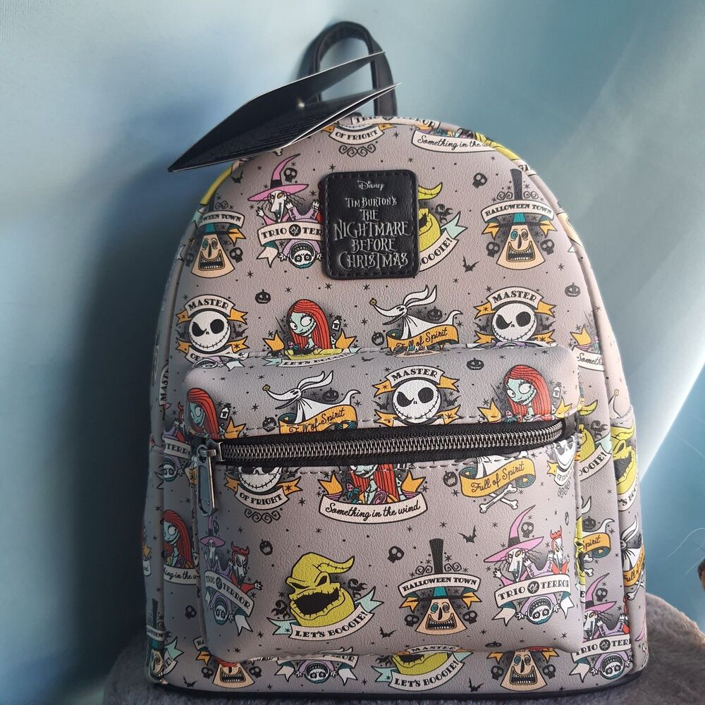 Loungefly Disney Nightmare Before Christmas Character Tattoo Mini Backpack NEW